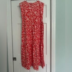 Bobeau - Orange/White Floral Print - Size Small